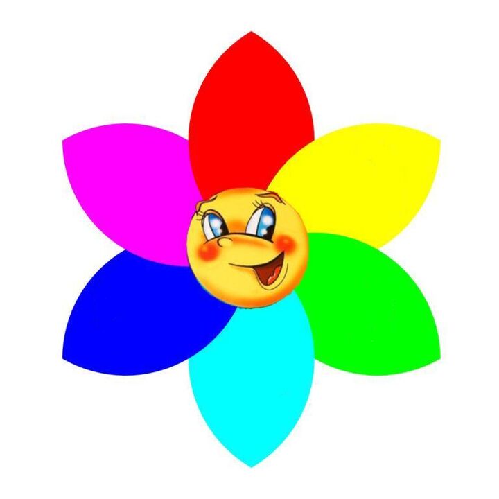 Квітка з кольорового паперу з шістьма пелюстками, кожна з яких символізує монодієту. 